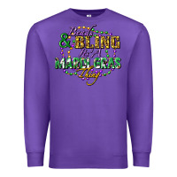 Purple Beads and bling it's' a Mardi Gras thing Premium Sweatshirt - FaDigitalArtStudio