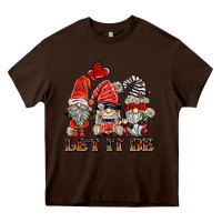Chocolate Brown let it be ladybug gnomies Heavy Core Tee - BarkalooDesign