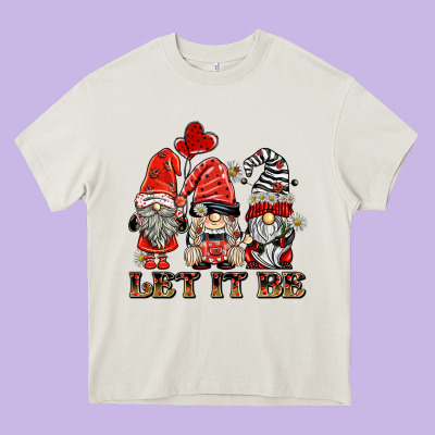 Let It Be Ladybug Gnomies Heavy Core Tee Designed By Barkaloodesign