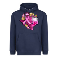 Navy Texas Cancer Awareness map Heavyweight Hoodie - FaDigitalArtStudio