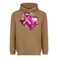Toasted Coconut Texas Cancer Awareness map Heavyweight Hoodie - FaDigitalArtStudio
