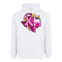 White Texas Cancer Awareness map Heavyweight Hoodie - FaDigitalArtStudio
