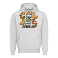 Dove Grey stressed blessed pumpkin spice obsessed Zipper Hoodie - CowGirlArtShop