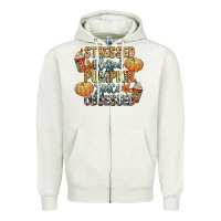 Oatmeal Heather stressed blessed pumpkin spice obsessed Zipper Hoodie - CowGirlArtShop
