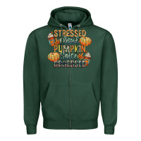 Sports Green stressed blessed pumpkin spice obsessed Zipper Hoodie - CowGirlArtShop