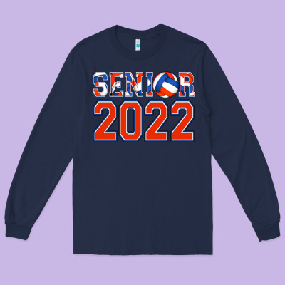 Senior Volleyball Custom Long Sleeve Tee Designed By Jasminsmagicworld