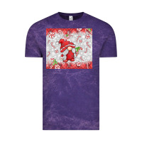 Cloud Purple candy cane gnome Vintage Tee - MaliasSmallBusiness