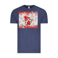 Vintage Denim candy cane gnome Vintage Tee - MaliasSmallBusiness