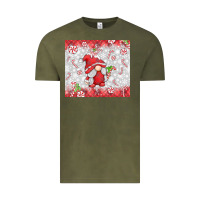 Vintage Olive candy cane gnome Vintage Tee - MaliasSmallBusiness