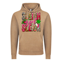 Vintage Coffee Sleigh girl sleigh Vintage Hoodie - NancyCooperArtShop