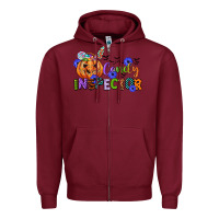 Burgundy candy inspector Zipper Hoodie - CowGirlArtShop