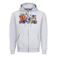 Heather Grey candy inspector Zipper Hoodie - CowGirlArtShop