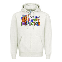 Oatmeal Heather candy inspector Zipper Hoodie - CowGirlArtShop