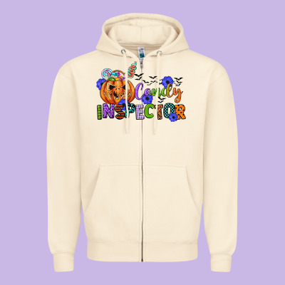 Candy Inspector Zipper Hoodie Designed By Cowgirlartshop