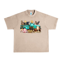 French Oak Farm Animals Truck Urban Heavy Tee - BundleAndBundleShop