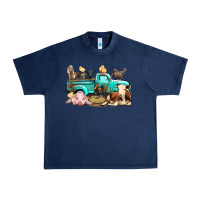 Navy Farm Animals Truck Urban Heavy Tee - BundleAndBundleShop
