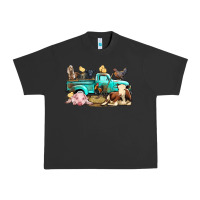 Pigment Black Farm Animals Truck Urban Heavy Tee - BundleAndBundleShop