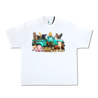 White Farm Animals Truck Urban Heavy Tee - BundleAndBundleShop