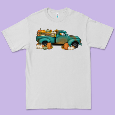 Pumpkin Farm Truck No Background Premium Tee Designed By Jasminsmagicworld