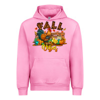 Fuchsia Pink Fall Vibes Urban Hoodie - CowhideDigitalArt