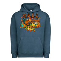 Pigment Midnight Navy Fall Vibes Urban Hoodie - CowhideDigitalArt