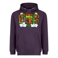 Plum Let's get lucked up St. Patrick's Day Heavyweight Hoodie - OliviaCreatesArt