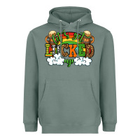 Sage Let's get lucked up St. Patrick's Day Heavyweight Hoodie - OliviaCreatesArt