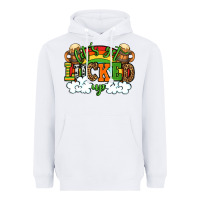 White Let's get lucked up St. Patrick's Day Heavyweight Hoodie - OliviaCreatesArt