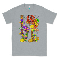 Heather Grey Love Crawfish Mardi Gras Classic Tee - BundleAndBundleShop