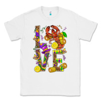 White Love Crawfish Mardi Gras Classic Tee - BundleAndBundleShop