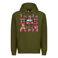 Army Green i've got a bus full of valentine Premium Hoodie - OliviaCreatesArt