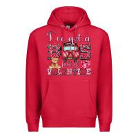 Cardinal i've got a bus full of valentine Premium Hoodie - OliviaCreatesArt