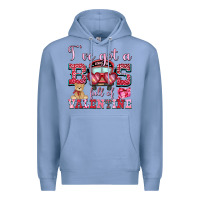 Colony Blue i've got a bus full of valentine Premium Hoodie - OliviaCreatesArt