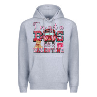 Heather Grey i've got a bus full of valentine Premium Hoodie - OliviaCreatesArt