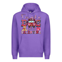 Purple i've got a bus full of valentine Premium Hoodie - OliviaCreatesArt