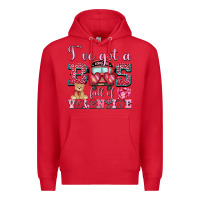 Red i've got a bus full of valentine Premium Hoodie - OliviaCreatesArt