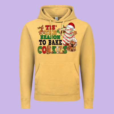 Tis' The Season To Bake Cookies Vintage Hoodie Designed By Nancycooperartshop