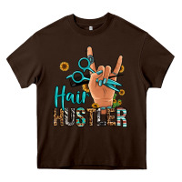Chocolate Brown hair hustler Heavy Core Tee - Jasminsmagicworld