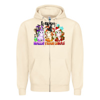 Sandshell happy hallothanksmas unicorn Zipper Hoodie - CowGirlArtShop