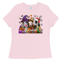 Bubblegum Pink hallothanksmas heifers Ladies Tee - Jasminsmagicworld