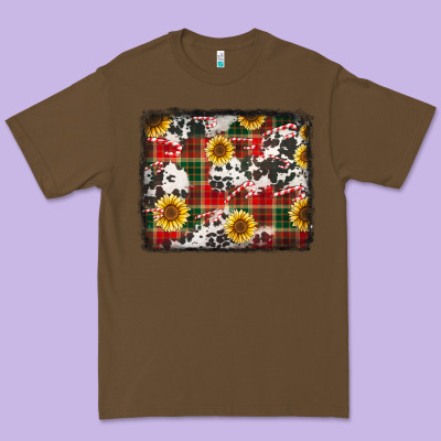Cowhide Sunflowers Candy Canes Premium Tee Designed By Jasminsmagicworld