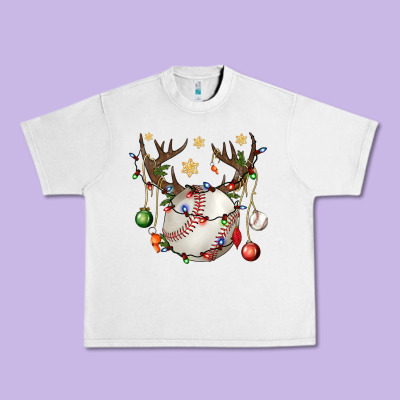 Baseball Horn Christmas Urban Heavy Tee Designed By Bundleandbundleshop