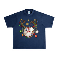 Navy Baseball Horn Christmas Urban Heavy Tee - BundleAndBundleShop