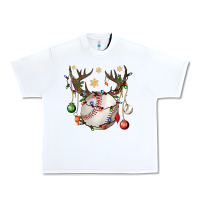 White Baseball Horn Christmas Urban Heavy Tee - BundleAndBundleShop
