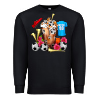 Black Soccer Cold Drink Frappe Premium Sweatshirt - FaDigitalArtStudio