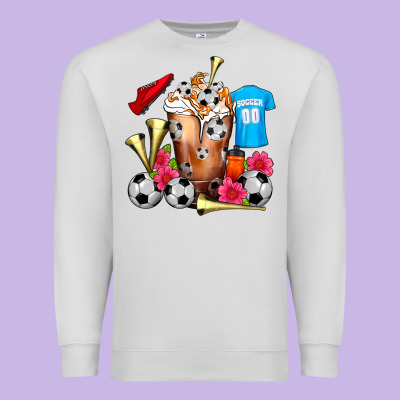 Soccer Cold Drink Frappe Premium Sweatshirt Designed By Fadigitalartstudio