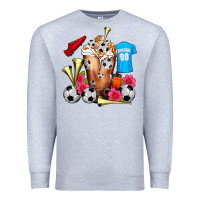 Heather Grey Soccer Cold Drink Frappe Premium Sweatshirt - FaDigitalArtStudio