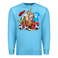 Ocean Blue Soccer Cold Drink Frappe Premium Sweatshirt - FaDigitalArtStudio