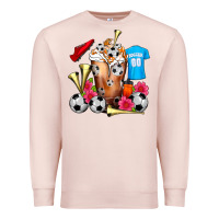Pale Pink Soccer Cold Drink Frappe Premium Sweatshirt - FaDigitalArtStudio