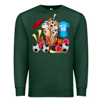 Sports Green Soccer Cold Drink Frappe Premium Sweatshirt - FaDigitalArtStudio